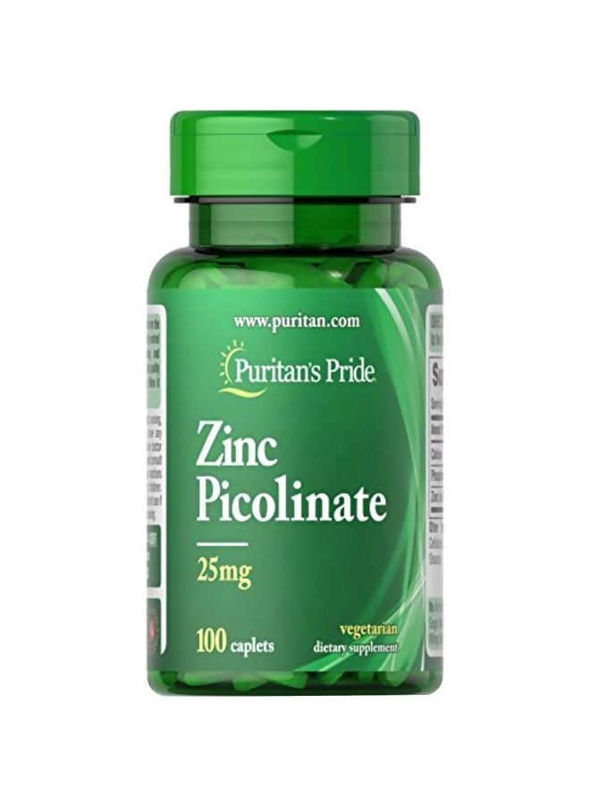Zinc Picolinate Dietary Supplement 25 mg - 100 Caplets