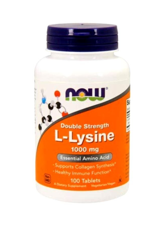 Now Foods Pack Of 4 L-Lysine Strength - 100 Tablets - Image 1