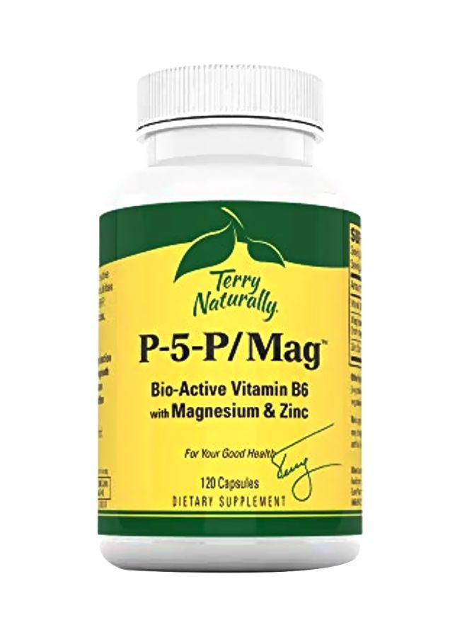 Terry Naturally P - 5 - P/MAG Bio Active Vitamin B6 Supplement - 120 Capsules
