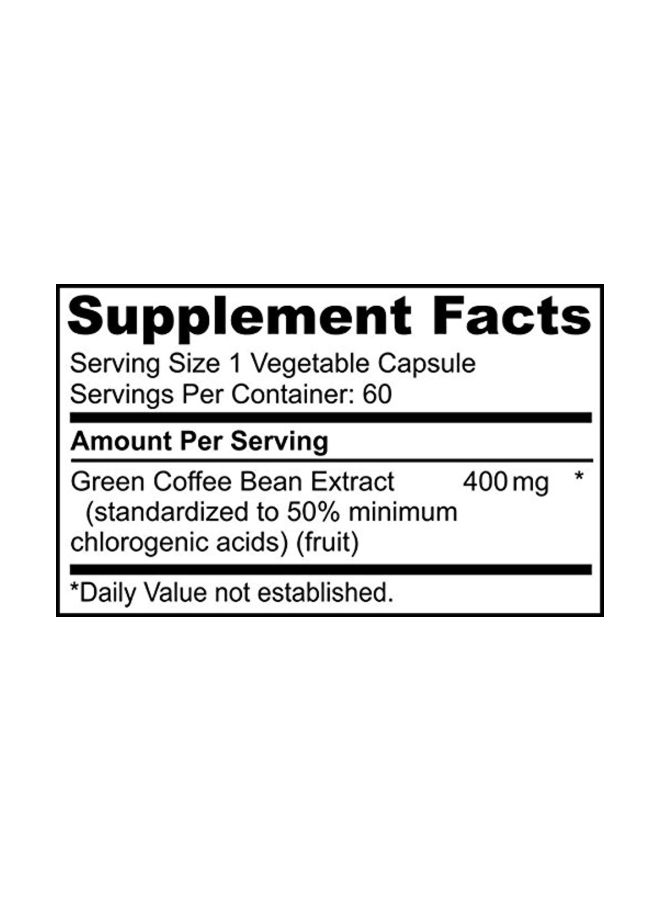 Vizinx - Green Coffee Bean Extract Weight Loss Formula 400mg - 60 Veggie Capsules - Image 1