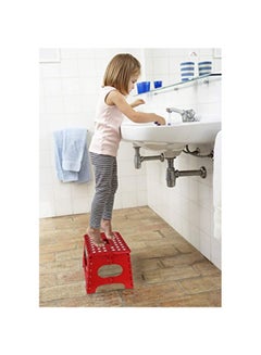 Greenco Folding Stool Red 11inch  - Image 3
