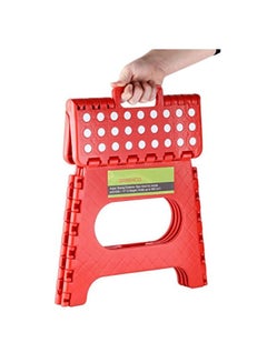 Greenco Folding Stool Red 11inch  - Image 2
