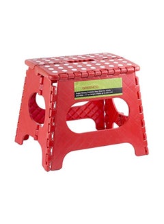 Greenco Folding Stool Red 11inch  - Image 1