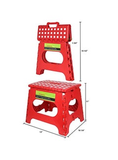 Greenco Folding Stool Red 11inch  - Image 5