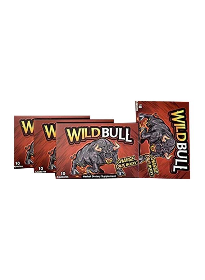 Wild Bull - Pack Of 4 Charge Your Body Herbal Dietary Supplement - 40 Capsules - Image 1