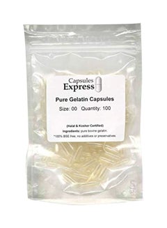 100-Piece Empty Gelatin Capsules - Size 00