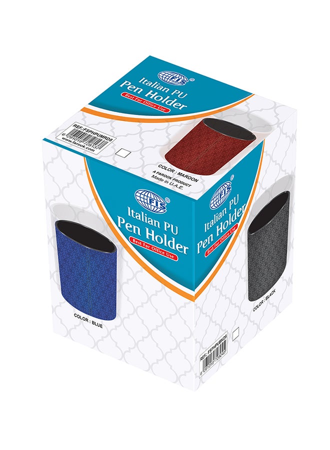 إف اي أس  حامل أقلام مصنوع من البولي يوريثان الإيطالي كستنائي - Image 2