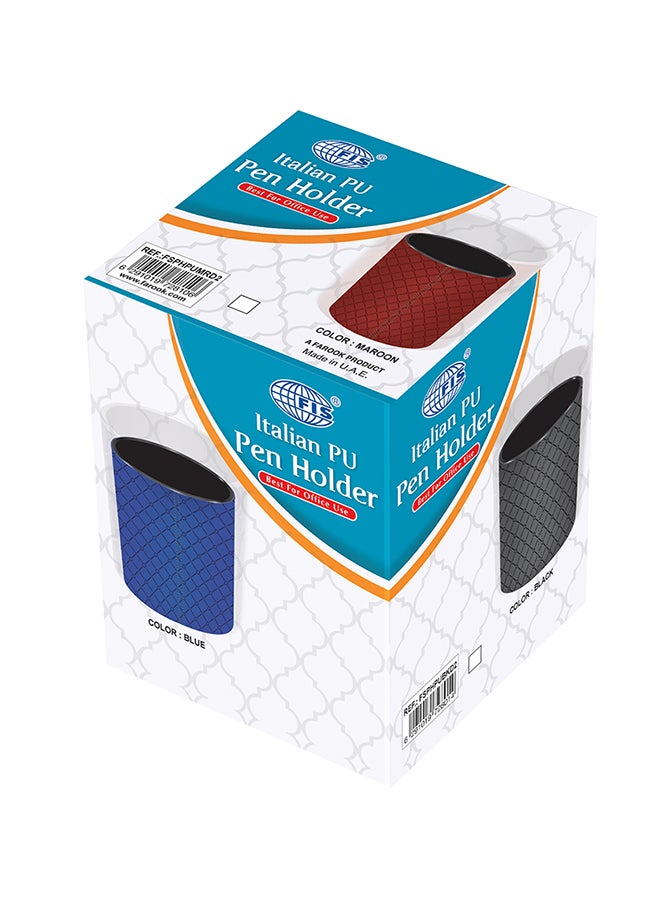 إف اي أس  حامل أقلام مصنوع من البولي يوريثان الإيطالي كستنائي - Image 2