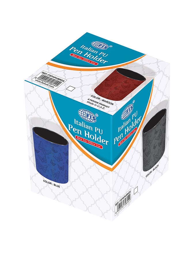 إف اي أس  حامل أقلام مصنوع من البولي يوريثان الإيطالي بني - Image 2