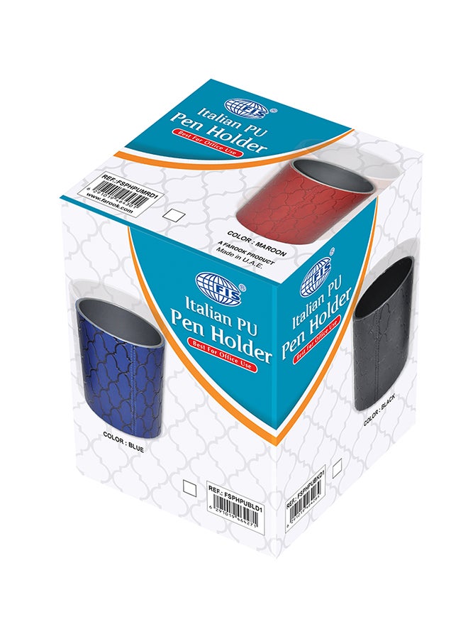 FIS Italian PU Pen Holder Blue - Image 2