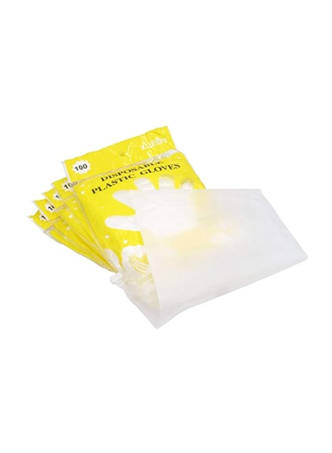 KINGLAKE 500-Piece Sterile Disposable Safety Gloves Clear 24centimeter  - Image 1