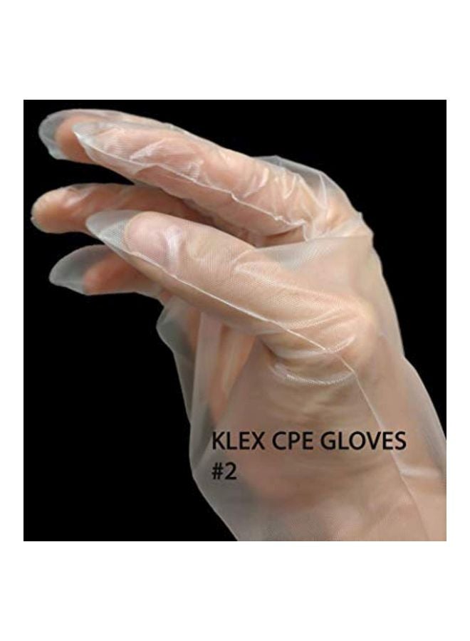 Klex 200-Piece Disposable Kitchen Gloves Clear M  - Image 3
