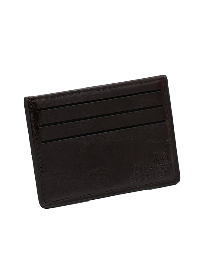 Delibi Spacious Leather Wallet Brown - Image 1