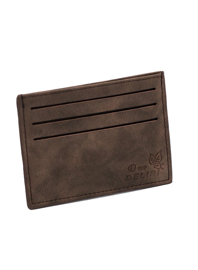 Delibi Spacious Leather Wallet Brown - Image 1