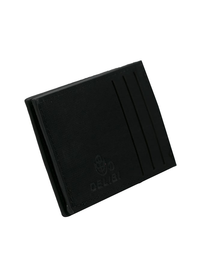 Delibi Spacious Leather Wallet Black - Image 1