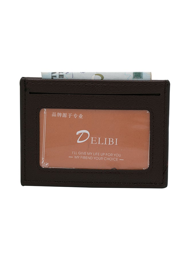 Delibi Spacious Leather Wallet Brown - Image 3