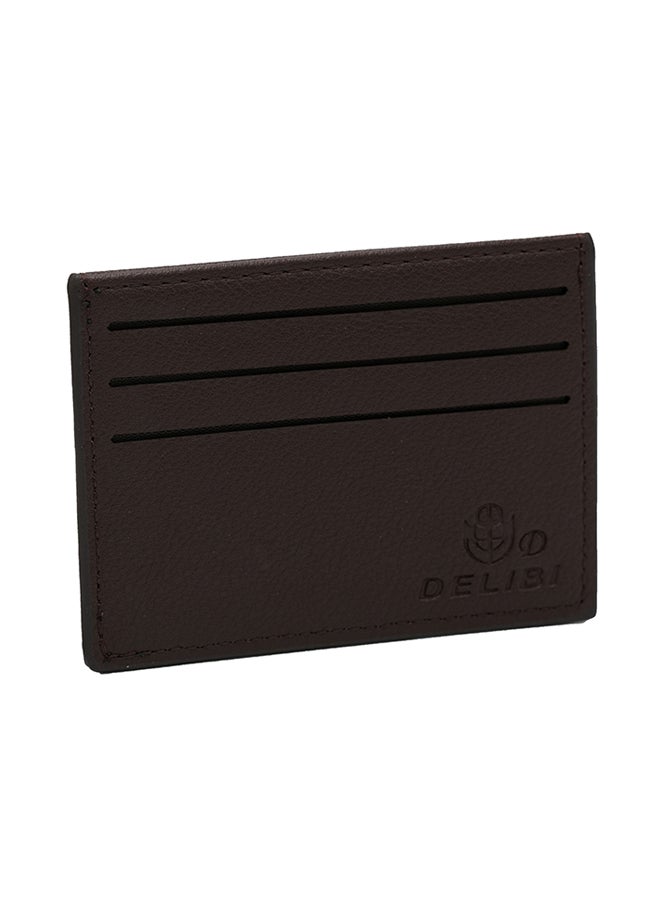 Delibi Spacious Leather Wallet Brown - Image 1