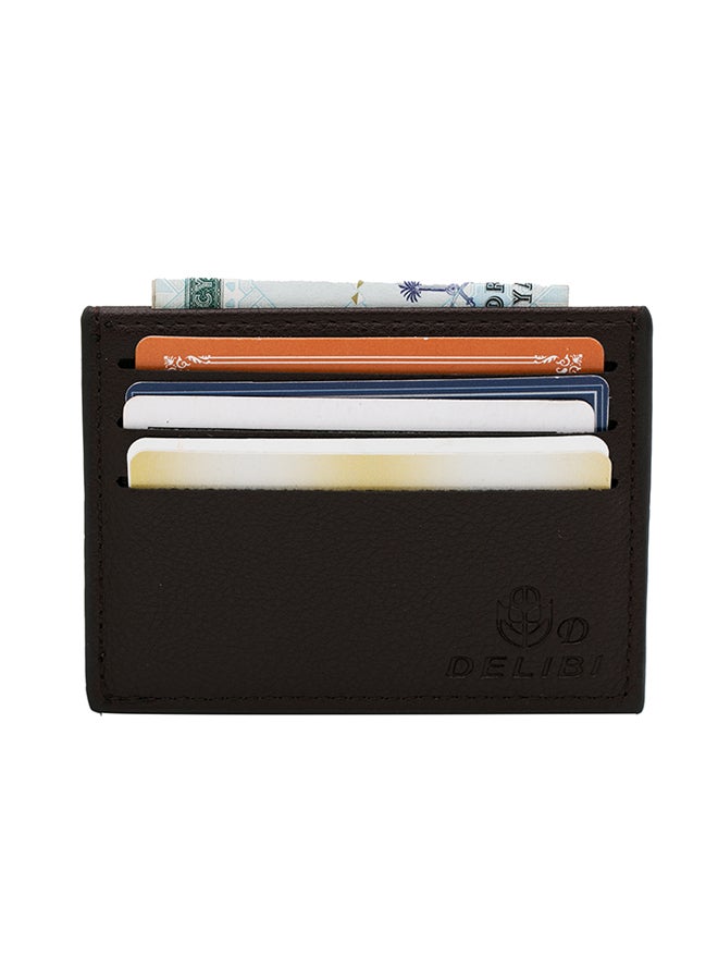 Delibi Spacious Leather Wallet Brown - Image 2