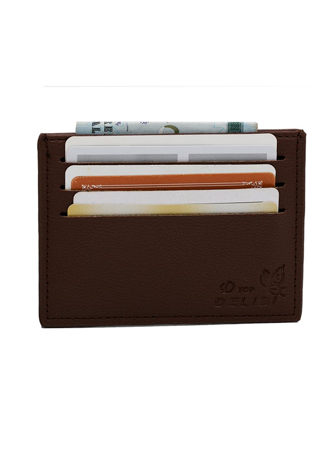 Delibi Spacious Leather Wallet Brown - Image 3