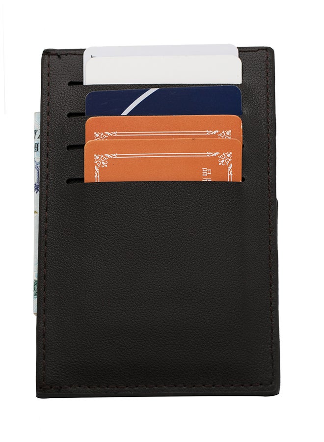 Delibi Spacious Leather Wallet Brown - Image 3