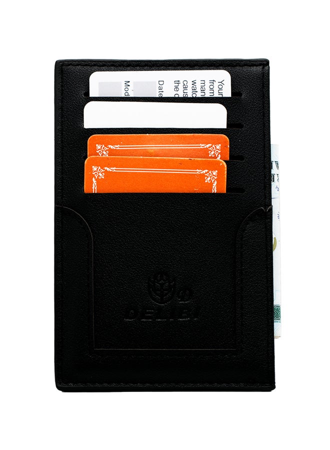 Delibi Spacious Leather Wallet Black - Image 3