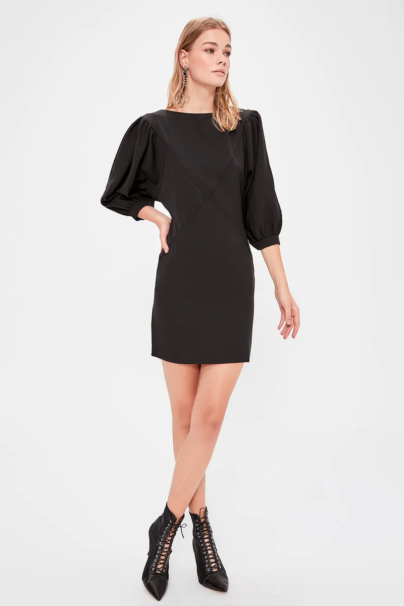 trendyol Puff Sleeve Shift Dress