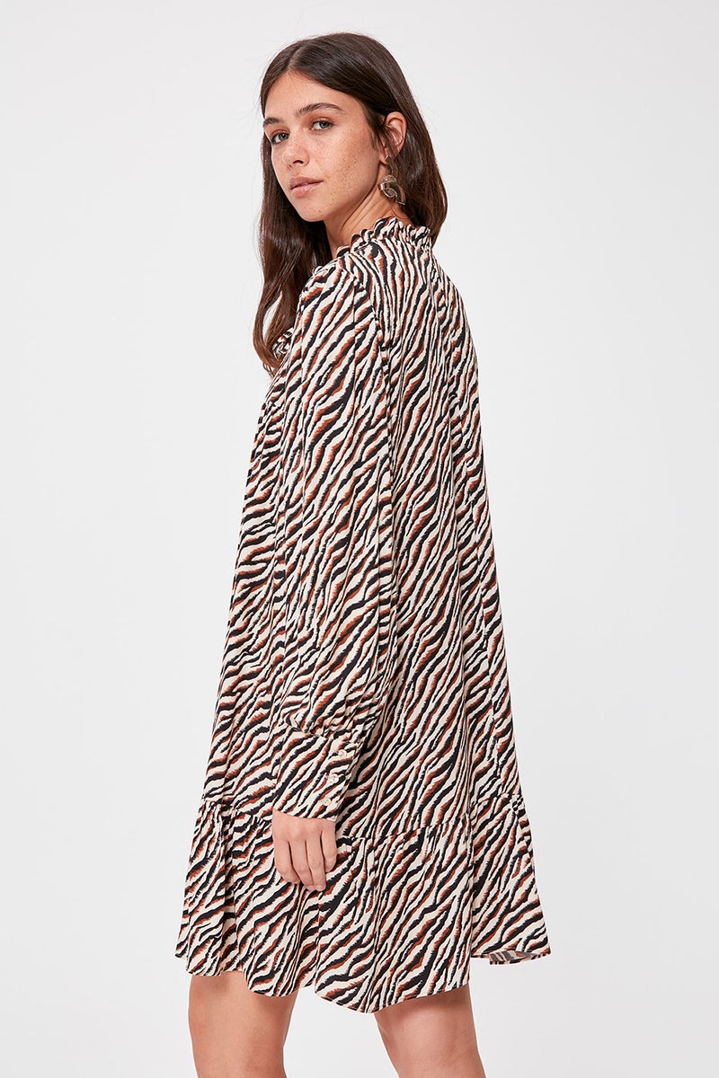 trendyol - Zebra Print Swing Dress Multicolour - Image 1