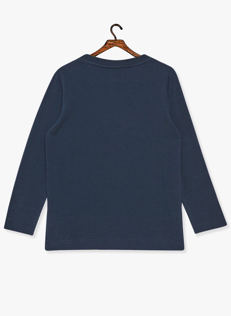 NAME IT Kids Mickey Mouse Long Sleeve T-Shirt Navy  - Image 2
