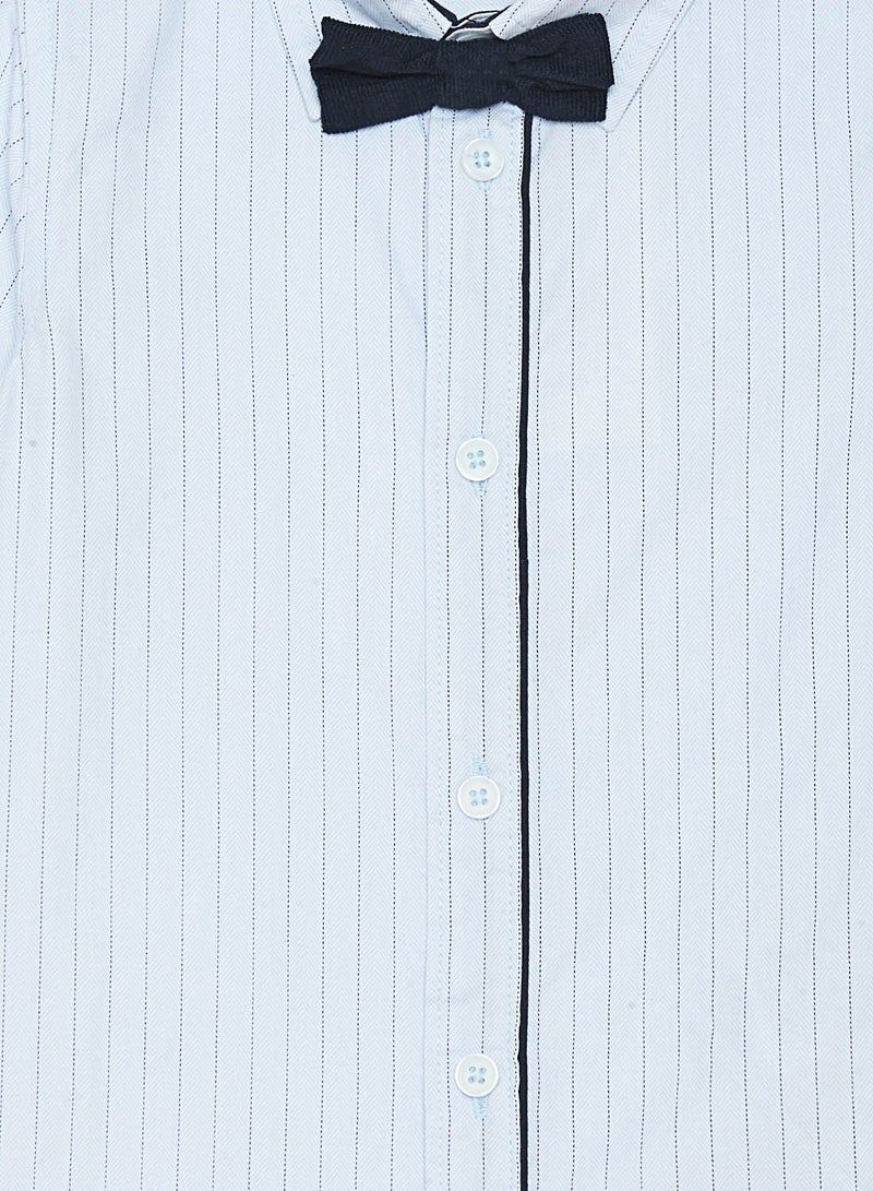 نيم ات قميص بربطة فيونكة للأطفال أزرق - Image 3