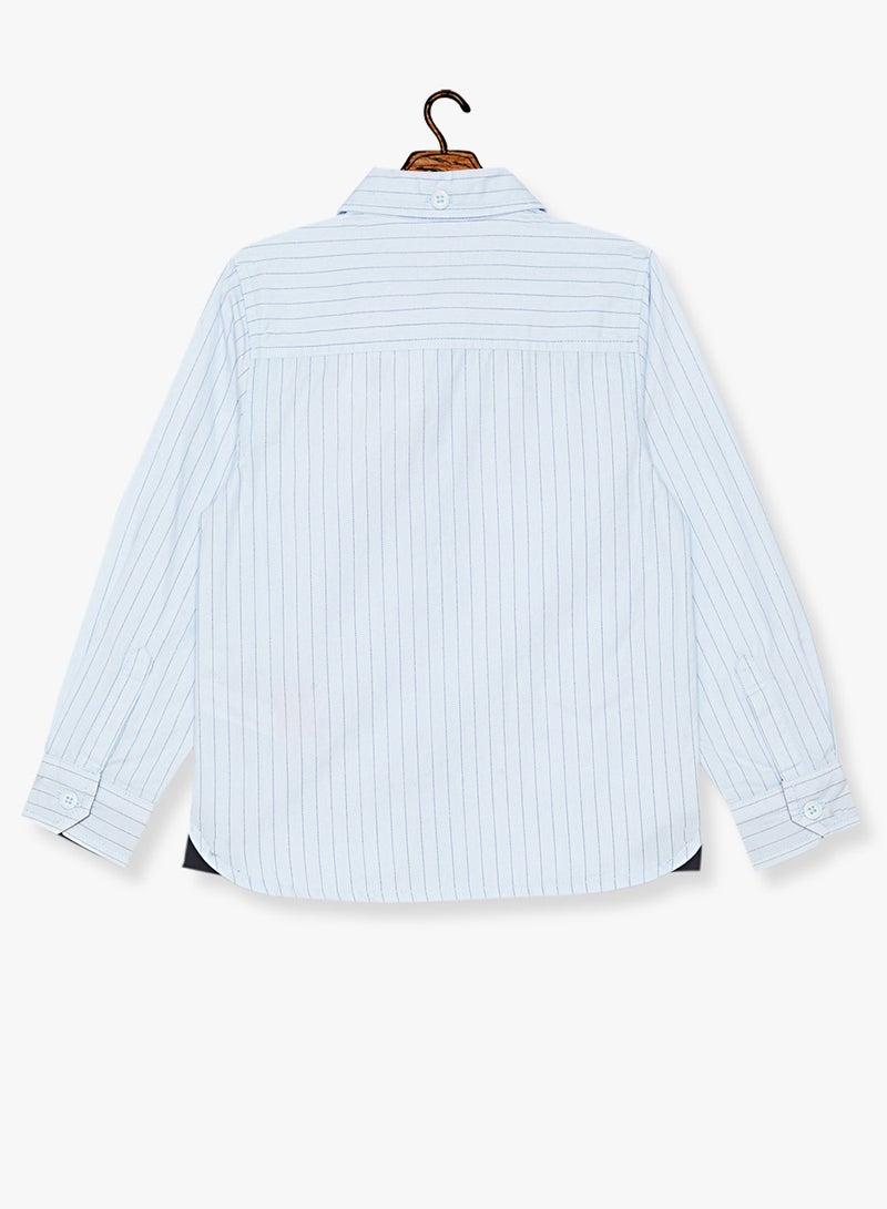 نيم ات قميص بربطة فيونكة للأطفال أزرق - Image 2