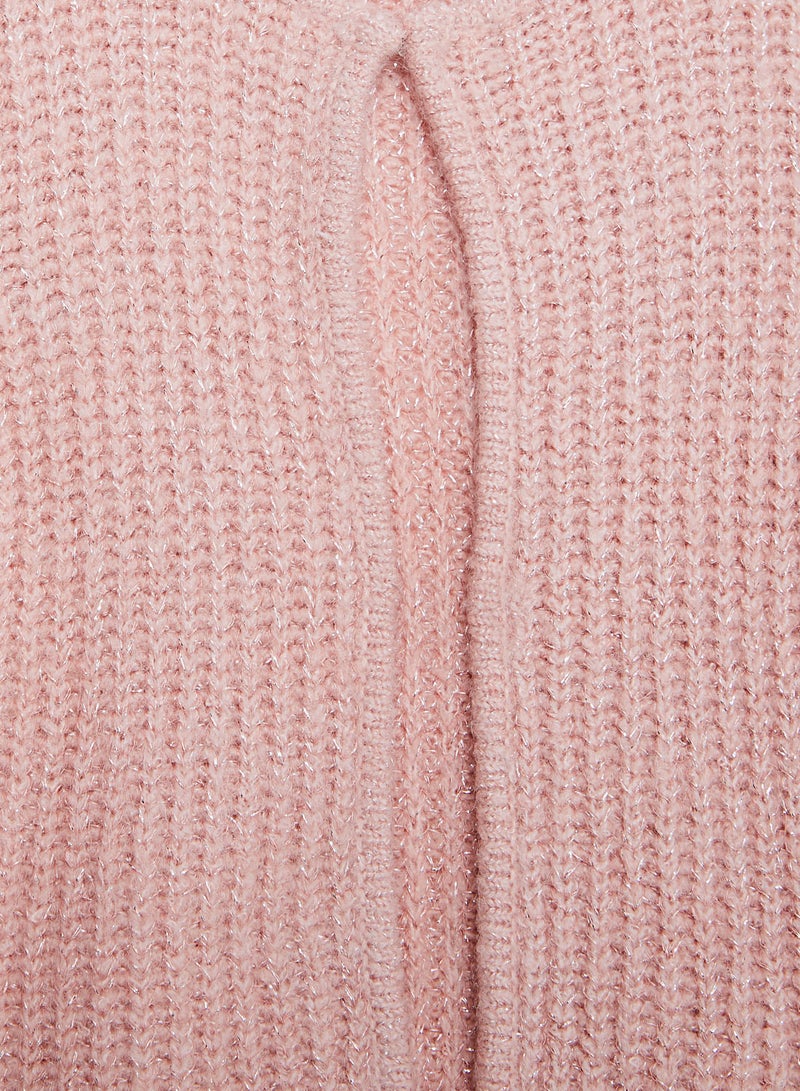 نيم ات كارديغان ميتالك للبنات وردي - Image 3