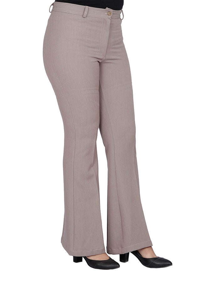 Smoky Egypt Bell Bottom Pants Beige - Image 3