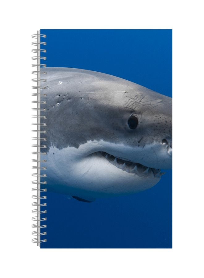Generic A4 Spiral Notebook Grey/White/Blue 