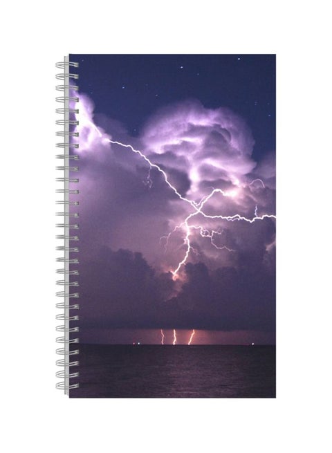 A4 Spiral Bound Printed Notebook Blue/Pink