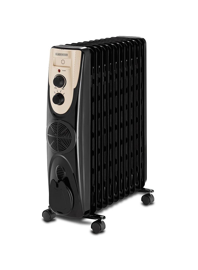 بلاك اند ديكر مدفأة زيتية من 11 ريشة 2500 W OR011FD-B5 أسود  - Image 2