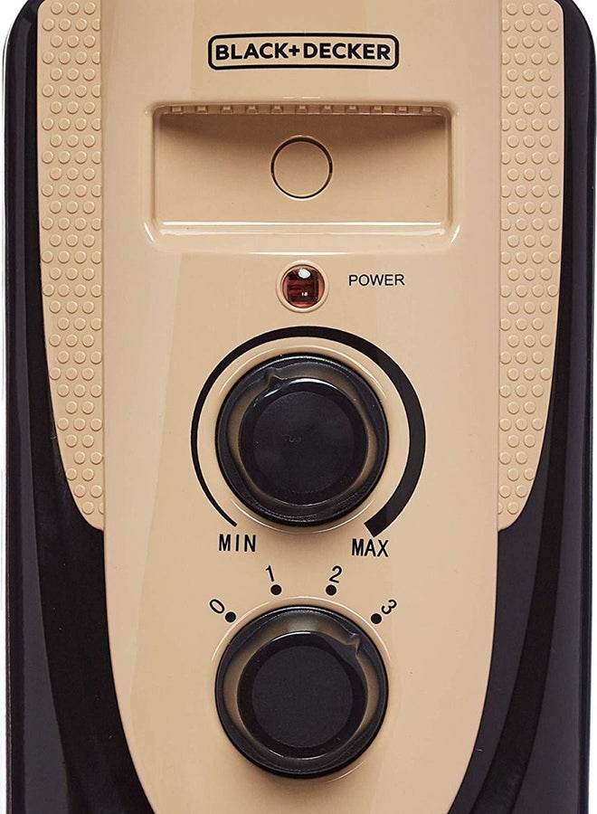 بلاك اند ديكر ردياتير تدفئة يعمل بالزيت مكون من 7 ريش بقدرة 1500 وات 1500.0 W OR070D-B9 أسود - Image 2