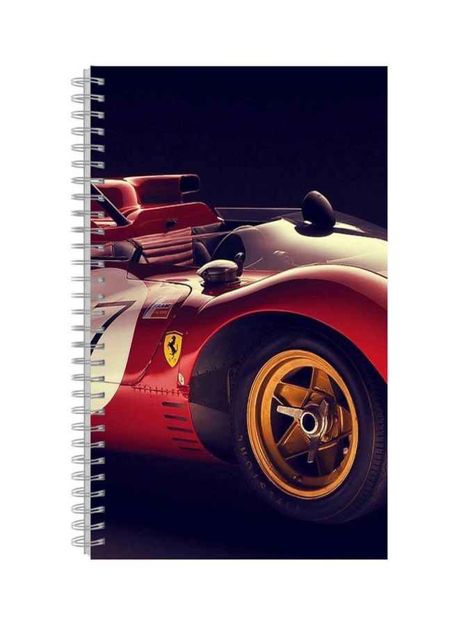 دفتر حلزوني مطبوع قياس A4 أحمر/أصفر/أسود