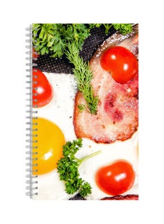 Generic A4 Printed Spiral Notebook Red/White/Yellow 