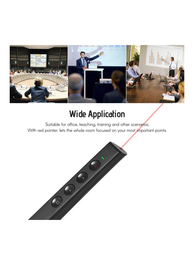 Noomya - Wireless Presenter PowerPoint Clicker Flip Pen Black - Image 1