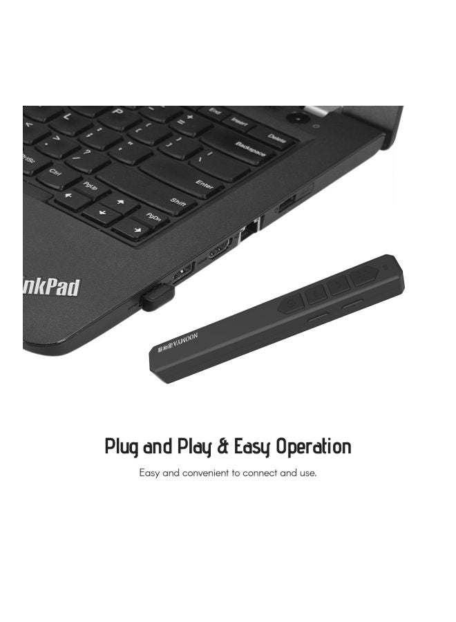 Noomya - Wireless Presenter PowerPoint Clicker Flip Pen Black - Image 1