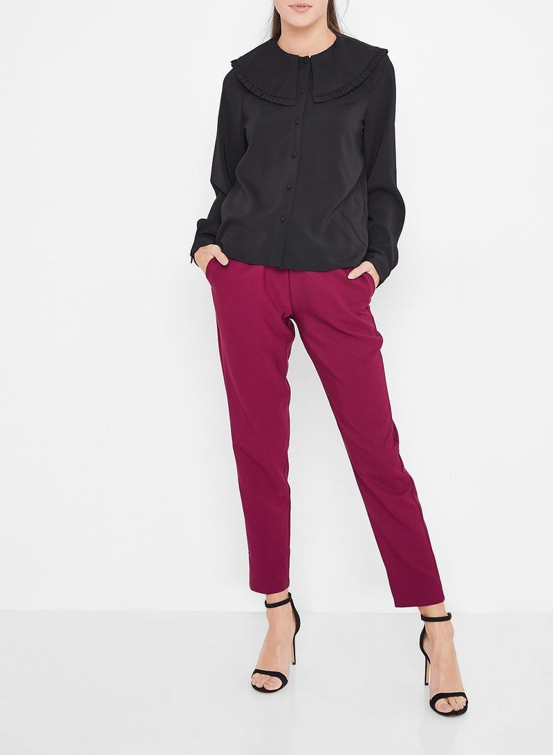 VERO MODA Cape Collared Shirt Black - Image 2