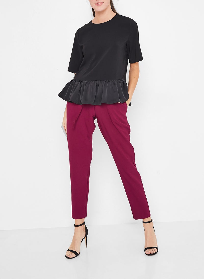 فيرو مودا بلوزة بتصميم على شكل الجرس أسود - Image 2