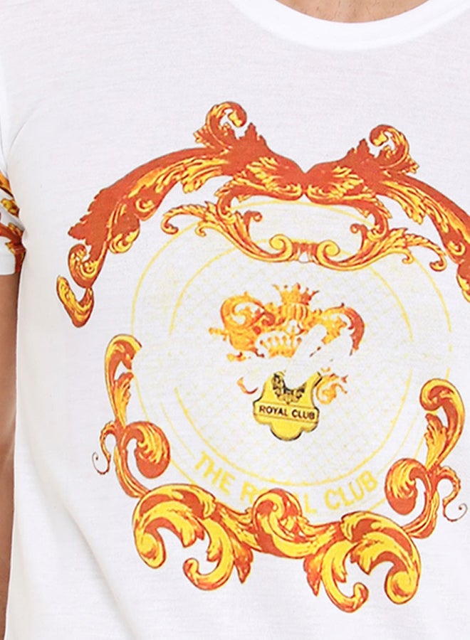 STATE 8 Short Sleeves Essential T-shirt White/Yellow  - Image 4