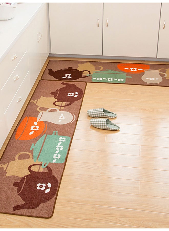 Water Absorbent Anti-Slip Floor Mat Multicolour 50(W)x150(L)centimeter