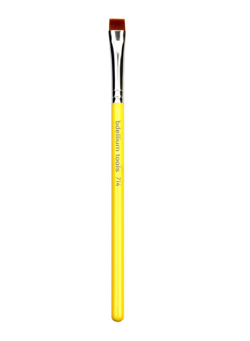 Bdellium Tools - Professional Studio Line Flat Eye Definer Brush Yellow/Silver/Grey - Image 1