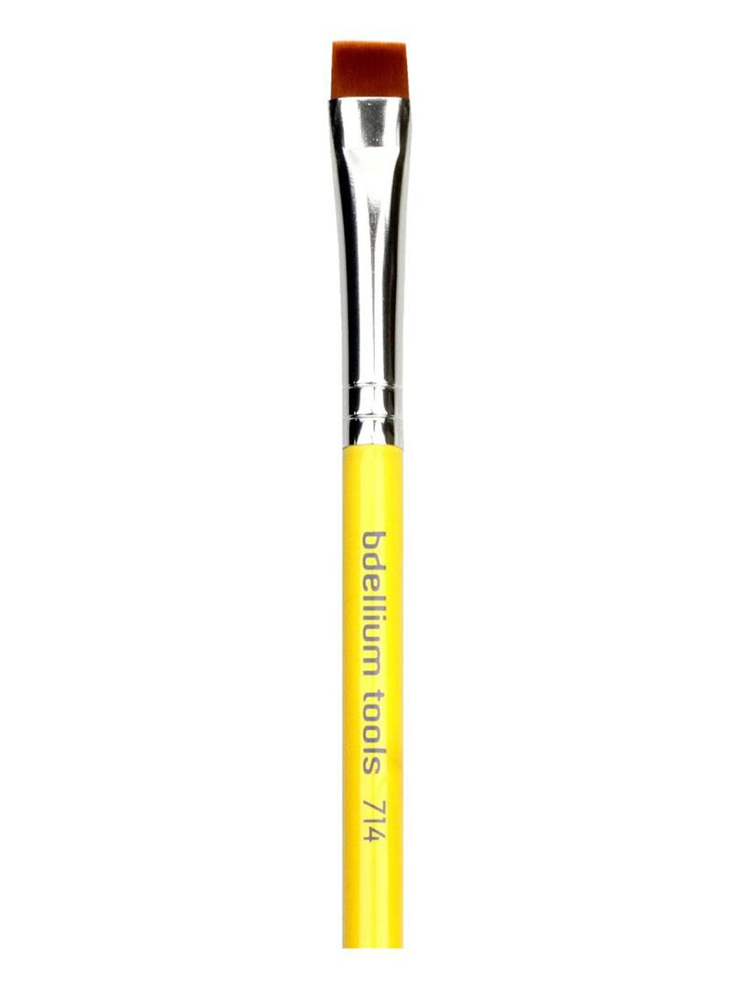 Bdellium Tools - Professional Studio Line Flat Eye Definer Brush Yellow/Silver/Grey - Image 1
