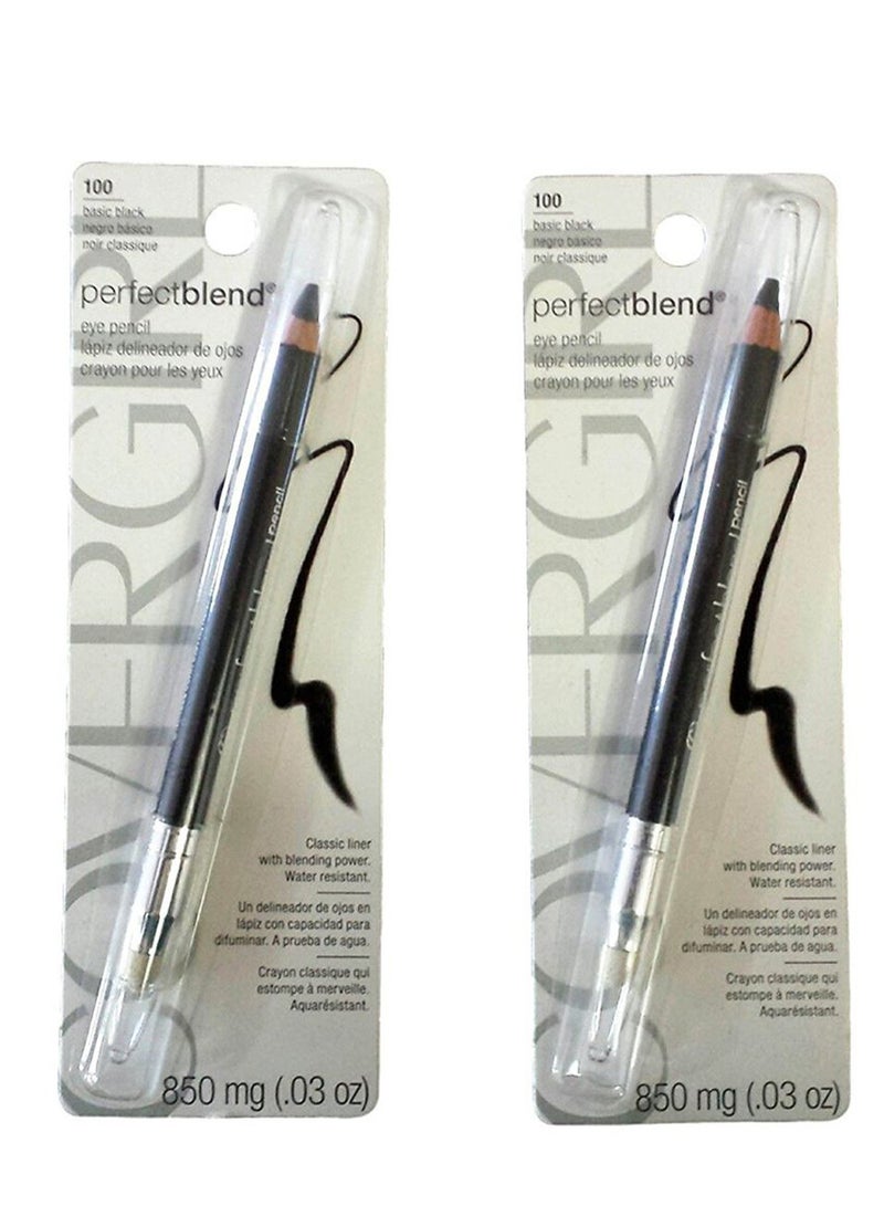 كفر جيرل عبوة من قطعتين من أقلام تحديد العيون والمزج المثالي أسود