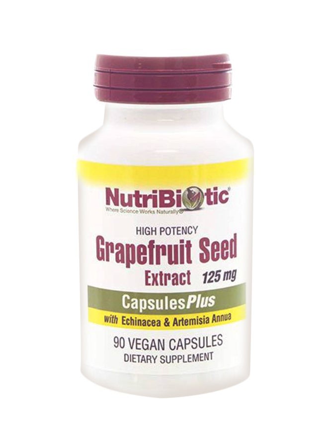 Nutribiotic High Potency Grapefruit Seed Extract Dietary Supplement 125mg - 90 Vegetarian Capsules