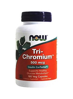 Now Foods Tri-Chromium 500mcg Dietary Supplement - 180 Vegetarian ...