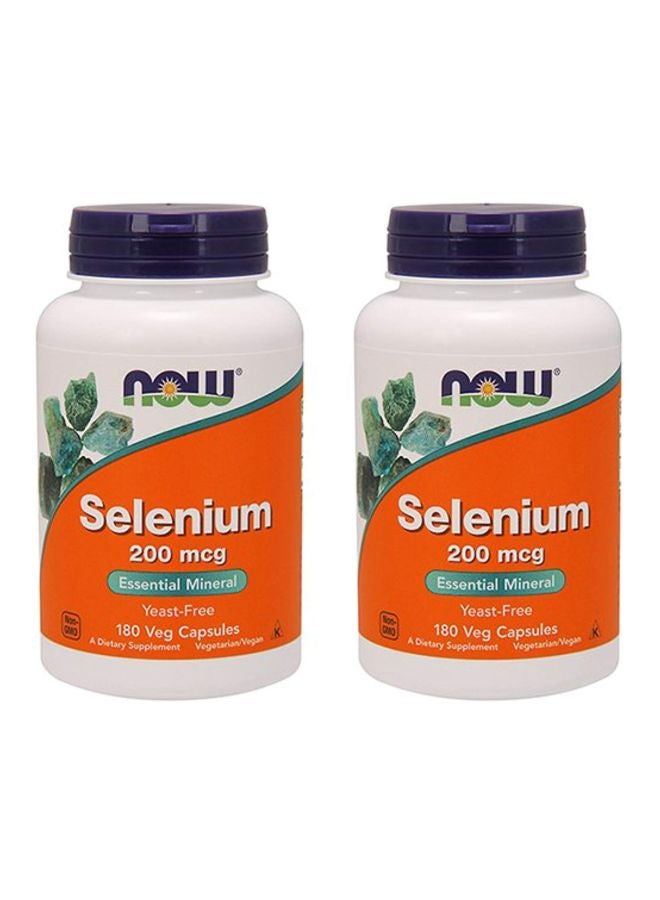 Now Foods 2-Piece Selenium 200 mcg - 180 Capsules - Image 1